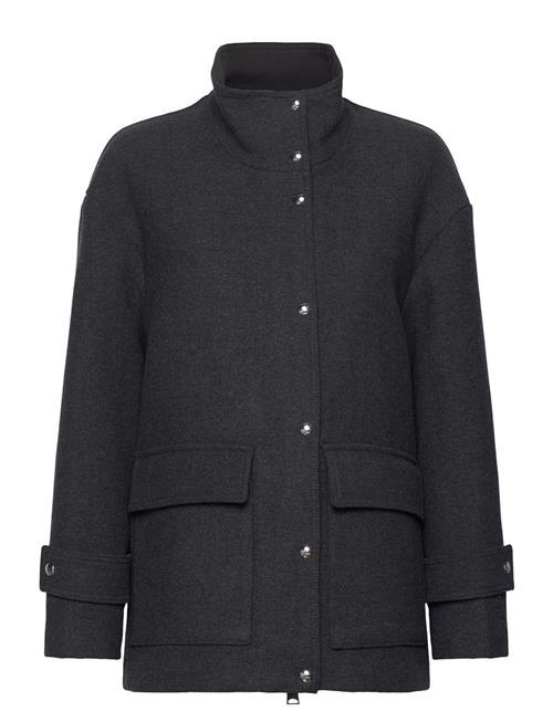 Mango | High Neck Midi Wool Coat | L