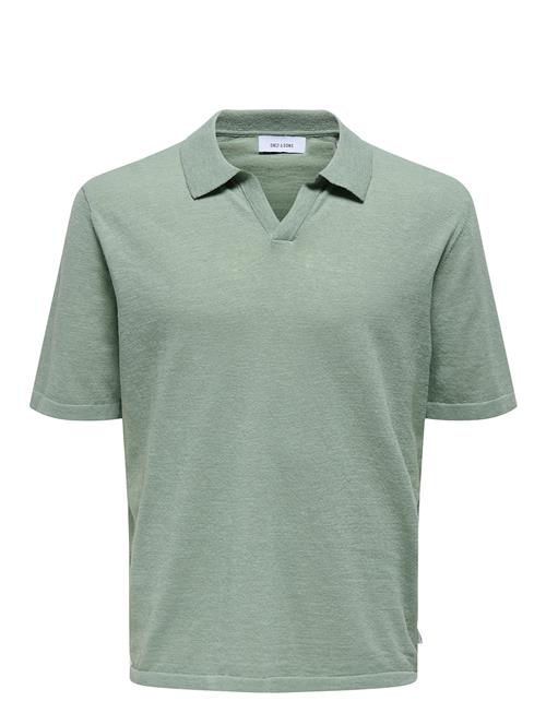 ONLY & SONS | Onsgeorge Reg 12 Linen Ss Polo Knit | L