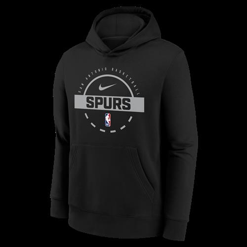 San Antonio Spurs Club Nike NBA Practice-hættetrøje til børn - sort