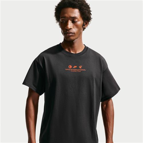 Nike-løbe-T-shirt til mænd - sort