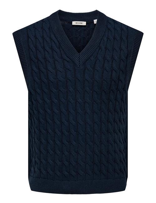 ONLY & SONS | Onskicker Life Rlx 3 Cable Vest Knit | L