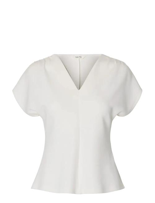 Selected | Slwtenny Ss V-Neck Gathered Top Noos | M