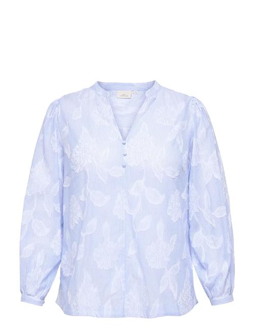 ONLY Carmakoma | Cartorra L/S V-Neck Stripe Top Wvn | 44