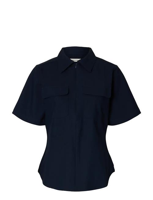 Selected | Slftora Slim Ss Zip Shirt B | 38