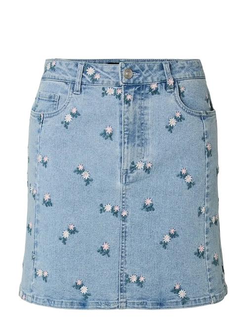 Pieces | Pcflora Hw Short Denim Emb Skirt Noos | XXL