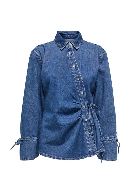 ONLY | Onlsmilla Ls Asym Tie Shirt Dnm Cs Sik | S