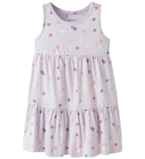 Name it Kjole - NmfVigga - Lavender Fog/Colorful Hearts