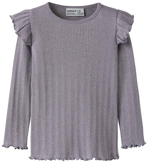 Name It Bluse - NmfBlitta - Lavender Gray/Melange