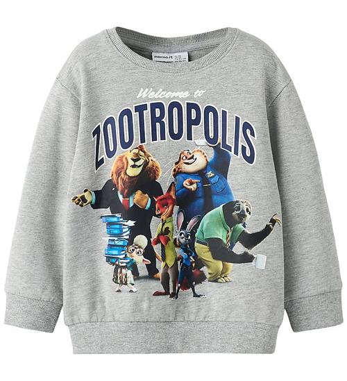Name It Sweatshirt - NmmNoel Zootropolis - Grey Melange