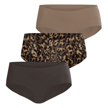Björn Borg Trusser 3P Invisible Hipster Brun mønstret Large Dame