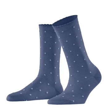 Falke Strømper Spike Dot Women Socks Mørkblå bomuld Str 35/38 Dame