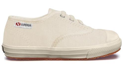 Superga 2118 Kids Cotton Stone Wash Sneakers Offwhite  Offwhite 28 EU  Hvid  28 EU  unisex