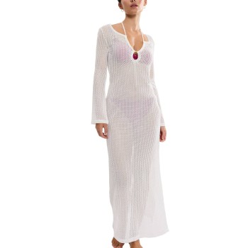 Triumph Beach MyWear Crochet Long Dress Hvid polyester 42 Dame