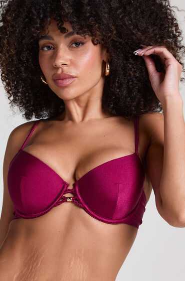 Hunkemöller Marrakech formstøbt bikinitop med bøjle Rød