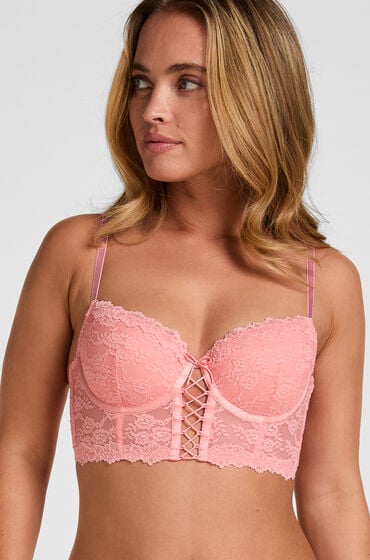 Hunkemöller Polstret Underwired Longline Bra Aveline Lyserød