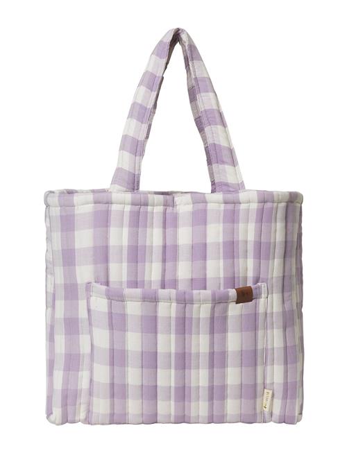 Fabelab | Quilted Tote Bag - Lilac Checks | 50X39CM