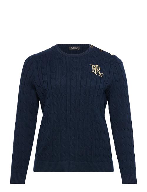 Lauren Women | Button-Trim Cable-Knit Cotton Sweater | 50-52