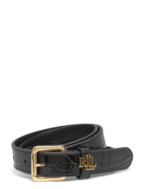 Lauren Ralph Lauren | Logo-Keeper Croc-Embossed Skinny Belt | M
