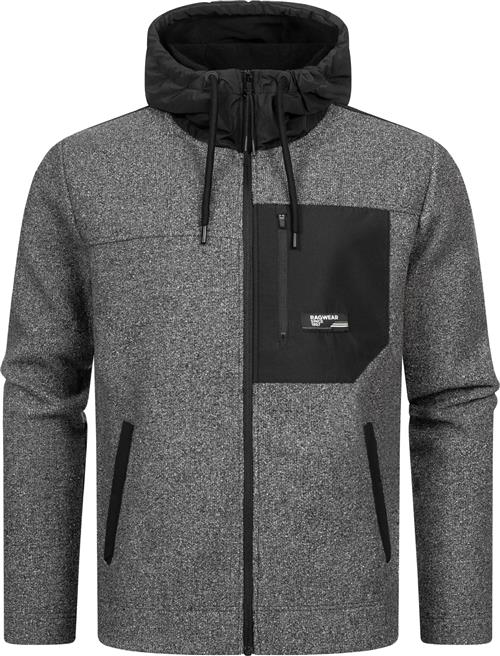 Ragwear Fleecejakke 'Brodney'  mørkegrå / sort