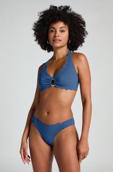 Hunkemöller Rio Bikinitrusse Scallop Blå