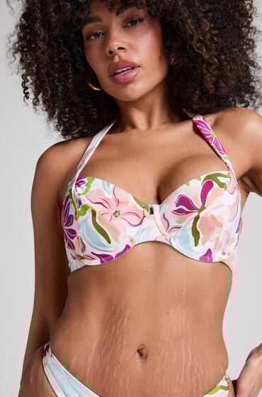 Hunkemöller Ikke-formstøbt bikinitop med bøjle Ayanna Hvid