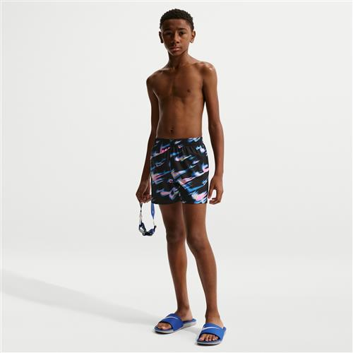 Nike Swim Breaker-volleyshorts (10 cm) med indershorts til større børn (drenge) - sort