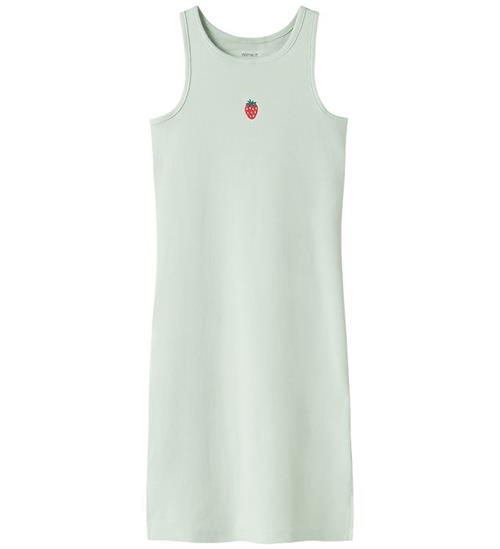 Name It Kjole - Rib - NkfVivemma - Pale Aqua/Strawberry