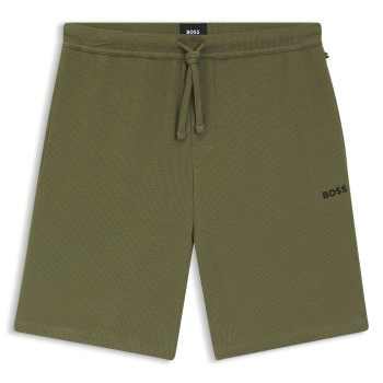 BOSS Waffle Nightwear Shorts Grøn/Khaki X-Large Herre