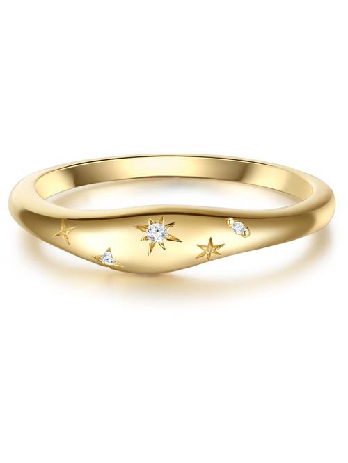 Glanzstücke München Ring  gylden gul / transparent