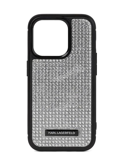 Karl Lagerfeld Smartphone-etui 'iPhone 16 Pro'  sort / sølv