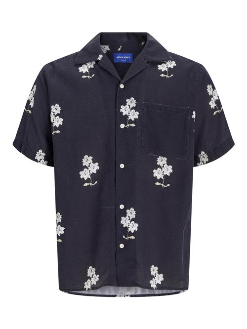 JACK & JONES Skjorte 'JORMATEO'  navy / hvid