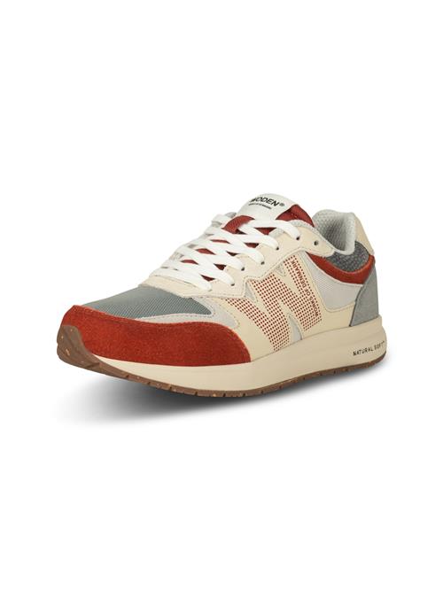 WODEN Sneaker low 'Rigmor'  beige / grå / blodrød / hvid