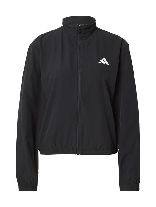 ADIDAS PERFORMANCE Træningsjakke 'Train Essentials'  sort / hvid