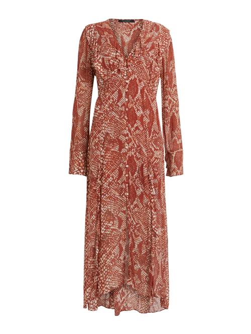 AllSaints Kjole  beige / rustrød / hvid