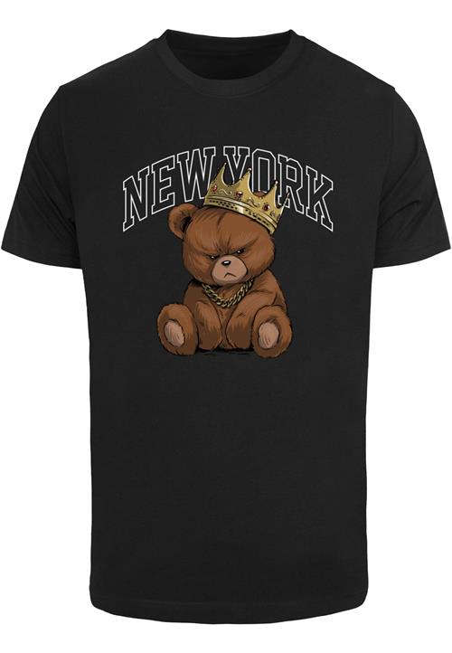 Mister Tee Bluser & t-shirts 'NY Crowned Bear'  brun / sort / hvid