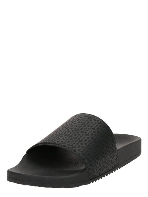 HUGO Pantoletter 'Timein'  mørkegrå / sort