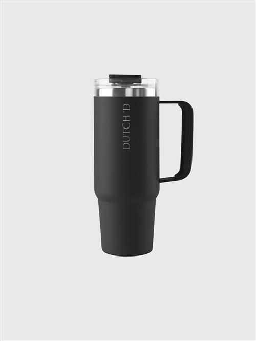 Dutch'D Drikkeflaske 'Tumbler 1L'  lysegrå / sort