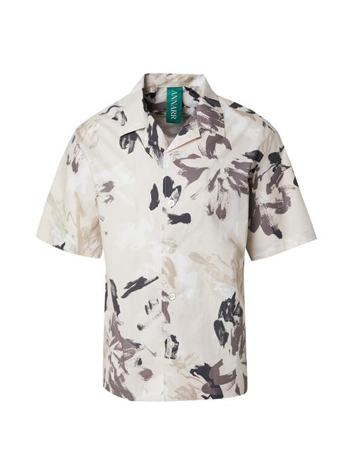 ANNARR Skjorte 'ANRALFRED'  beige / ecru / mørkegrå / hvid