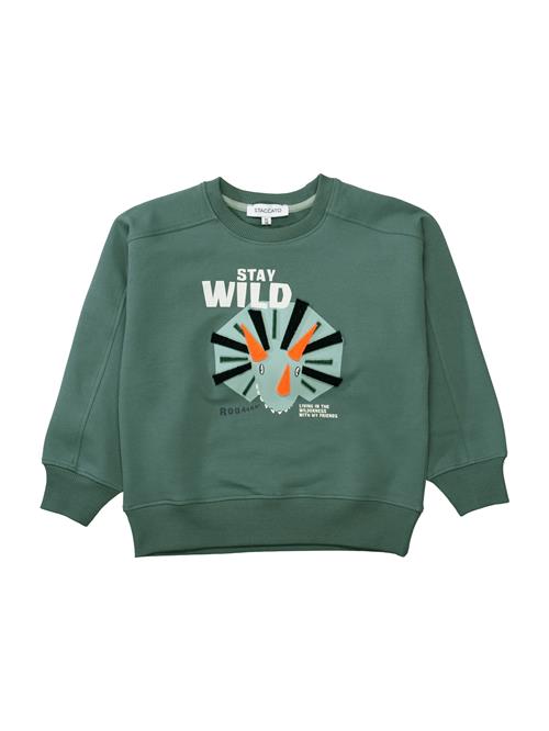 STACCATO Sweatshirt  smaragd / mint / neonorange / hvid