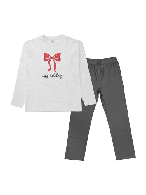 STACCATO Nattøj  basalgrå / lysegrå / cranberry / sort