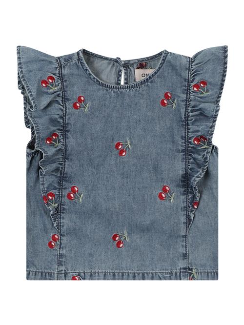 Only Mini Bluse 'KMGDandy'  blue denim / lysegrøn / kirsebærsrød / hvid