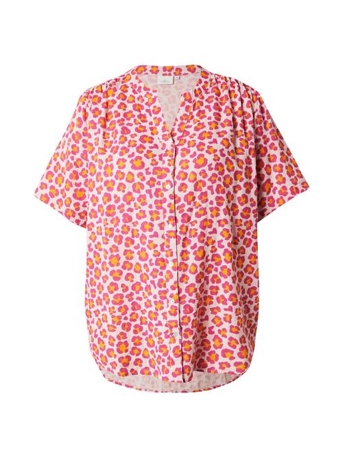 ONLY Carmakoma Bluse 'CARTHYRA'  orange / rosé / mørk pink