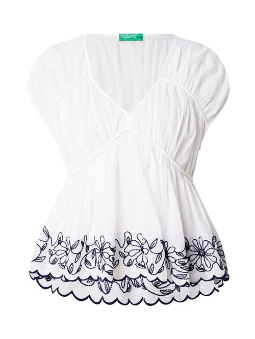 UNITED COLORS OF BENETTON Bluse  navy / hvid