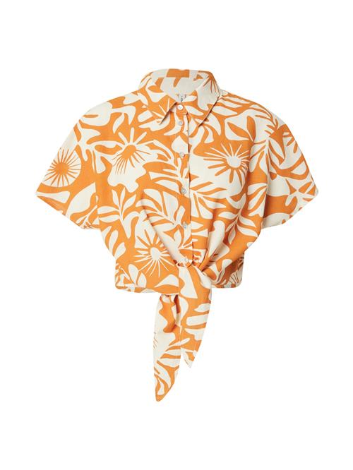 ONLY Bluse 'ONLJAKIRI'  mørkeorange / naturhvid