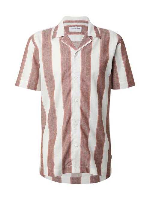 Lindbergh Skjorte  brokade / orange / hvid