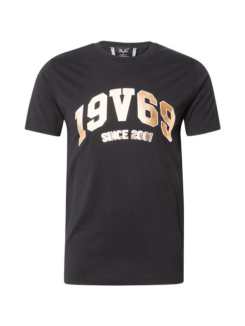 19V69 ITALIA Bluser & t-shirts 'Tadeo'  guld / sort / hvid