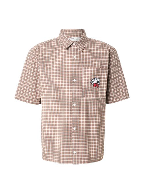 HOLLISTER Skjorte  brun / rød / sort / hvid