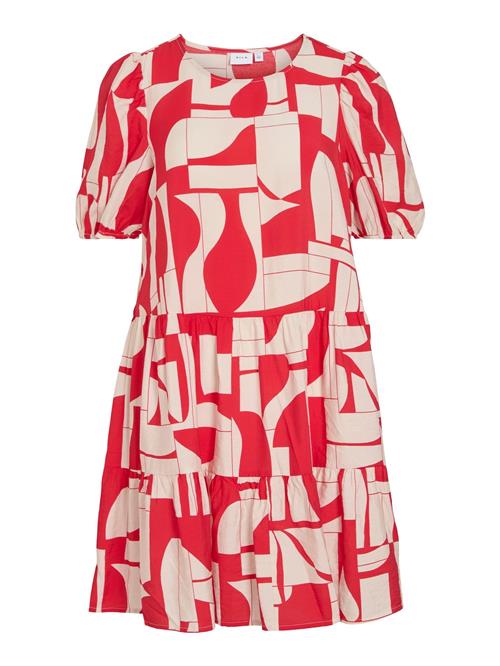 VILA Kjole 'VIHasja'  rød / offwhite