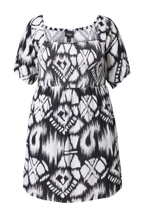 Ulla Popken Bluse  sort / hvid