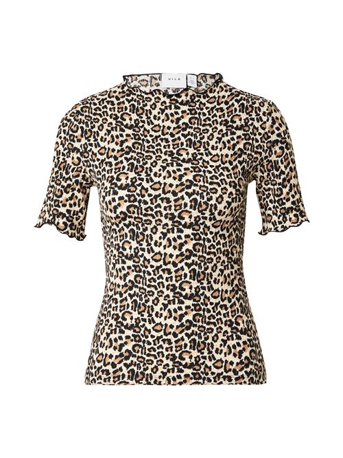 VILA Shirts 'VIOki'  creme / mørkebeige / sort